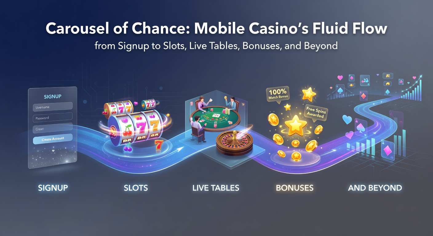 Live dealer blackjack tafel op mobiel scherm, met carrousel-navigatie naar roulette en baccarat in de achtergrond