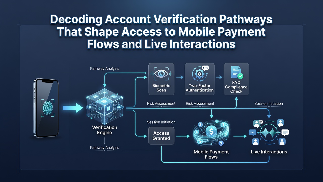 Diagram van hoe verificatie mobiele betalingen en live opties koppelt