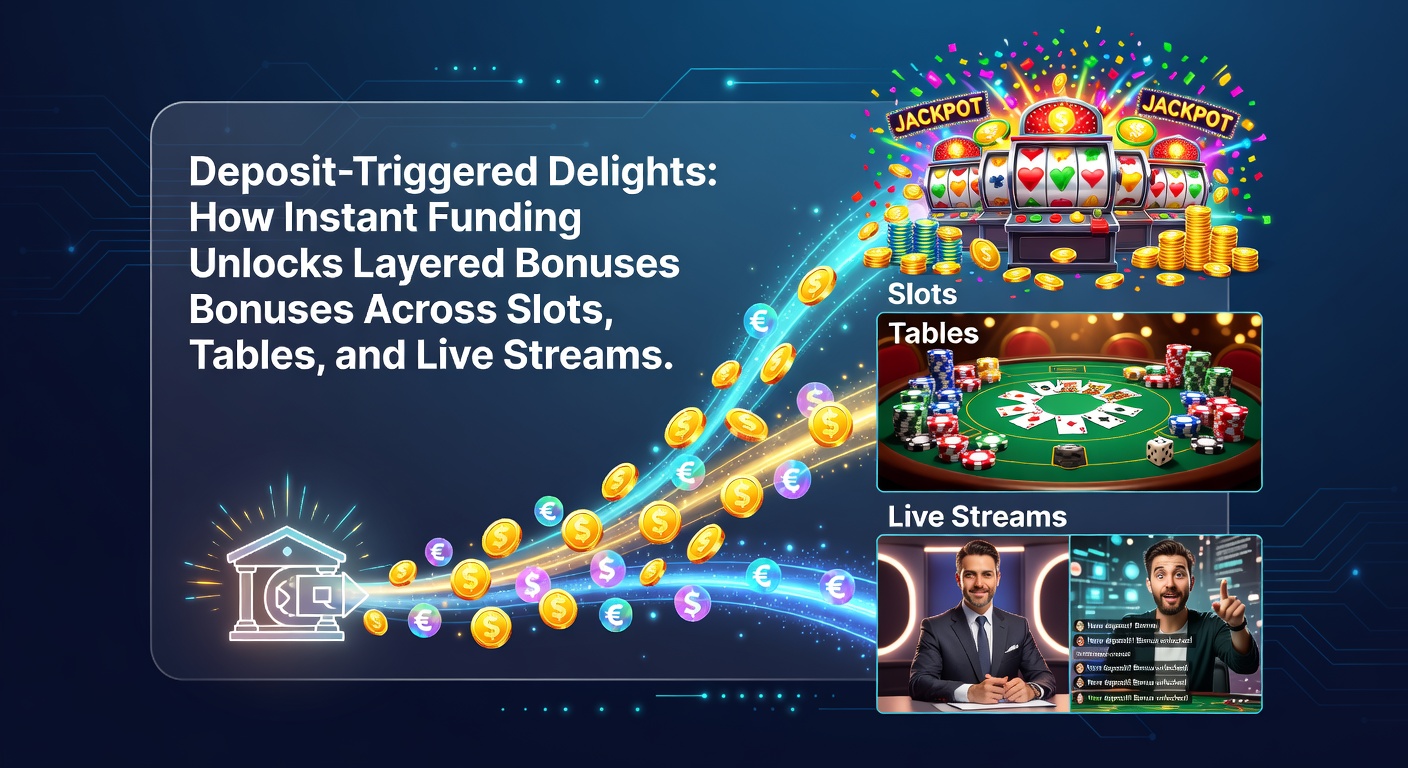 Schermafbeelding van een online casino interface met een depositknop die bonussen activeert, inclusief slots en live tafels