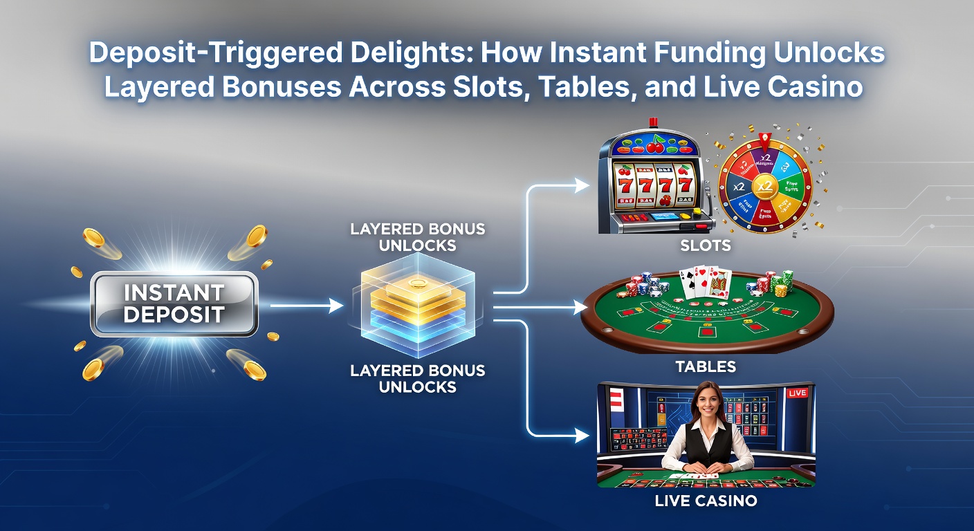 Grafiek met bonusstructuren voor slots en live games, tonend hoe deposits layered rewards opbouwen in een online casino dashboard