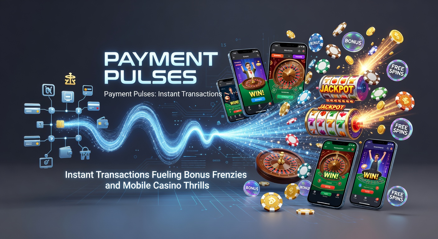 Grafiek met bliksemsnelle transacties en bonusiconen in een mobiel casino-omgeving