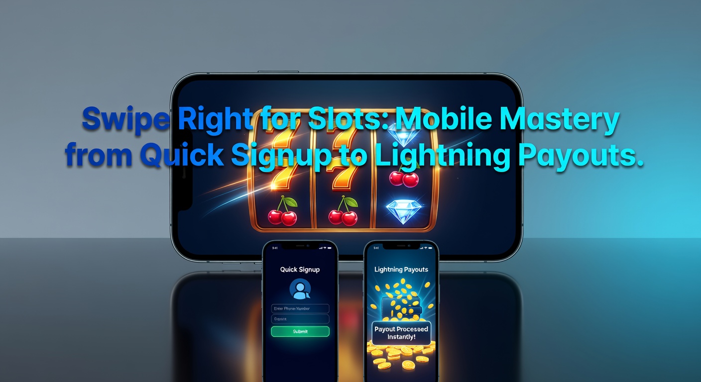 Hand die swipet op een mobiel slotspel met vallende symbolen en jackpotindicator