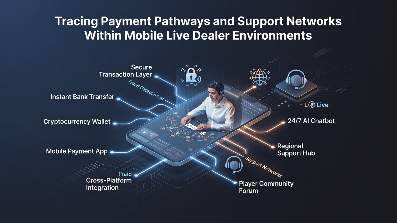 Mobiele live dealer interfaces met betalingsstromen en supportstructuren in online kansspelomgevingen