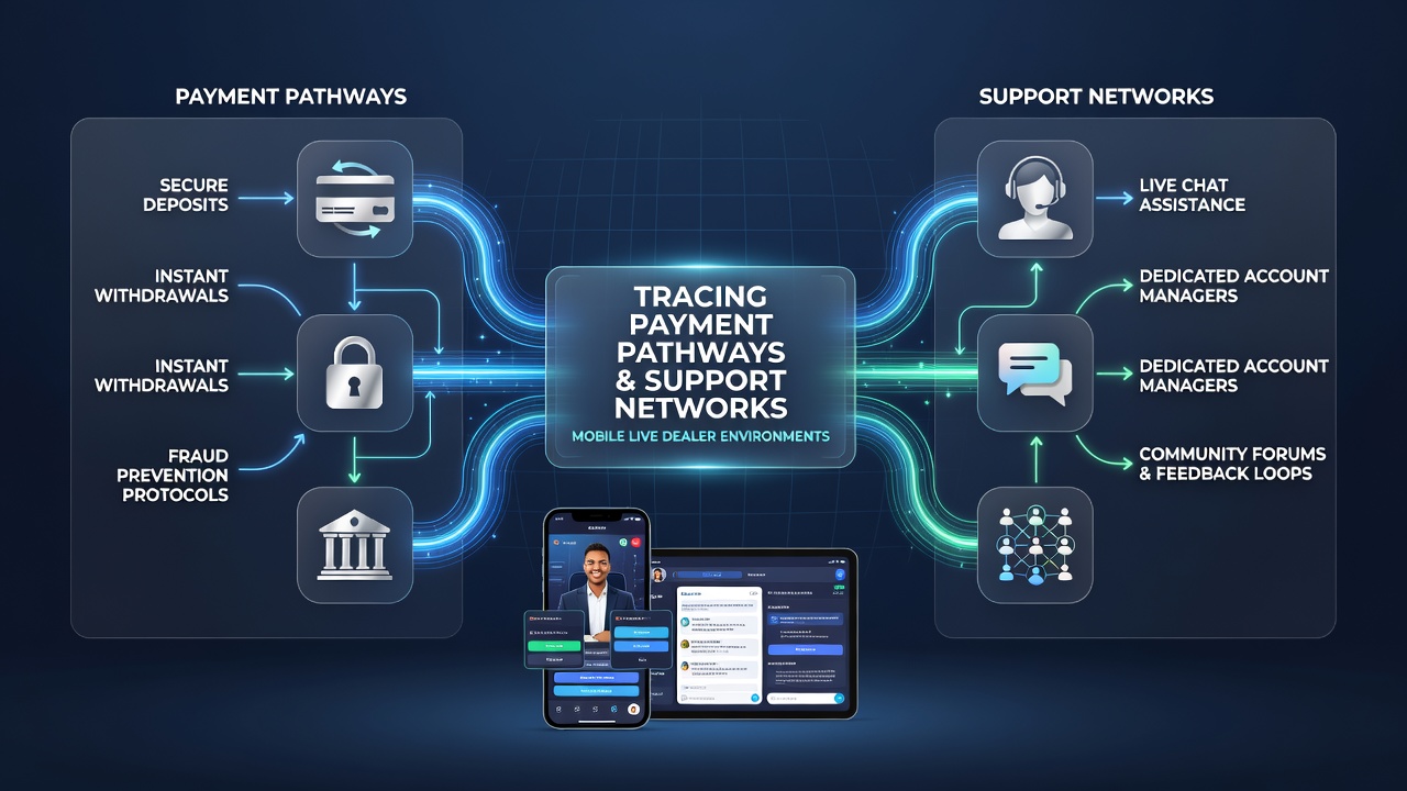 Netwerken van klantensupport en betalingsverificatie in mobiele live casino applicaties